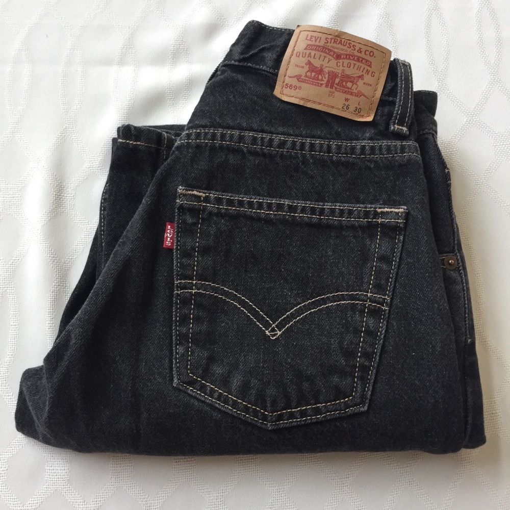 Levi’s 569 Loose Fit 26/30 Black Faded Jeans